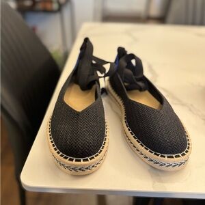 Like New Rothy's Black Espadrille Flats